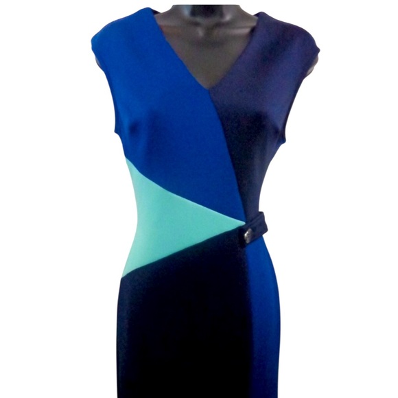New York & Company Dresses & Skirts - New York & Company Blue and Aqua Midi Dress